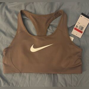 Nike Brown Racerback Dri-FIT Sports Bra - Size Large